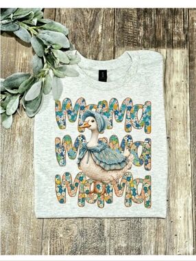 mama Shirt Goose Duck cute popular trendy Mom Floral